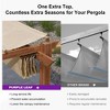 PURPLE LEAF 10' x 13' Outdoor Pergola with Retractable Sun Shade Canopy Patio Metal Shelter for Garden Porch Wood Grain Frame Gazebo - 4 of 4