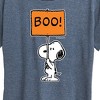 Women's - Peanuts - Snoopy Boo Sign Short Sleeve Graphic T-Shirt - 2 of 4