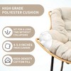 ORRD Rattan Rocking Chair - Indoor/Outdoor Egg Chair for Patio, Living Room & Garden, Modern Royal Design（Lawn-Dark Grey） - 4 of 4