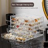 5-Drawer Acrylic Earring Organizer with 100 Compartments, Clear Jewelry Storage Display Case for Women & Girls - 4 of 4