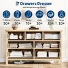 Fluted 7 Drawer Dresser, 45'' Tall Dresser, 7 Chest of Drawers, Wooden Chest with Clothes Storage, Storage Cabinet for Living Room Bedroom - 4 of 4