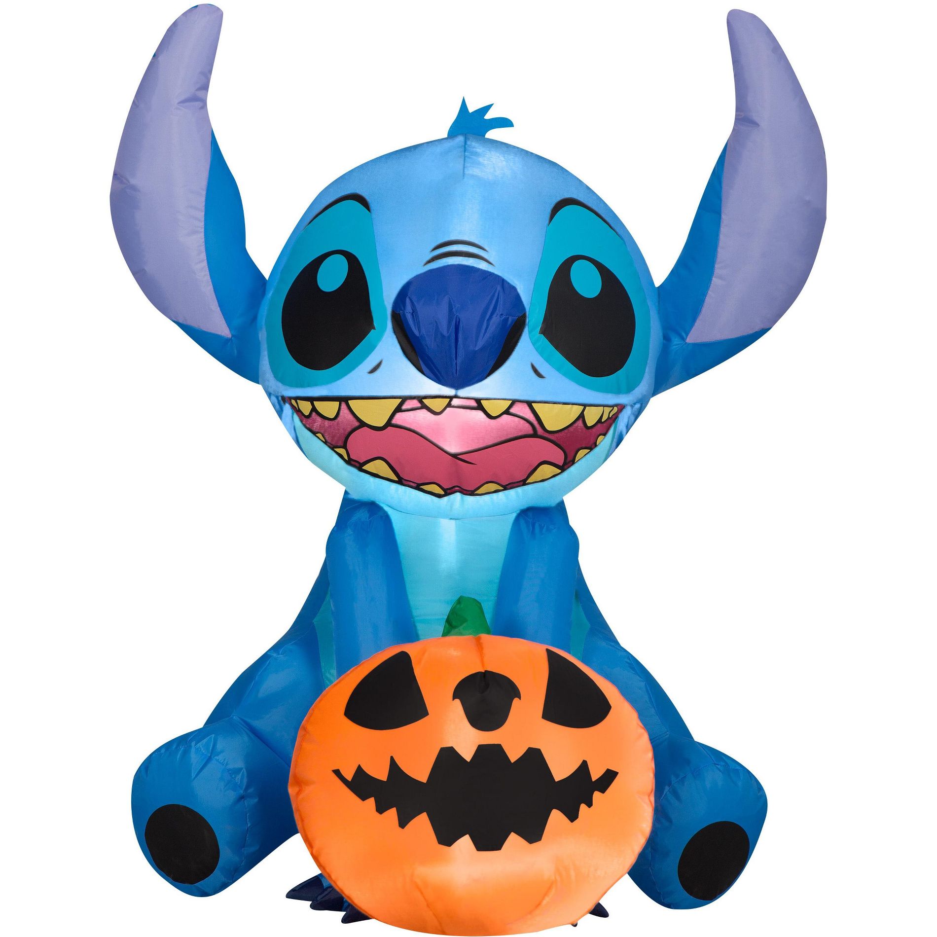 Gemmy Airblown Inflatable Stitch w/JOL Disney, 3 ft Tall, Multi