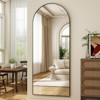 BEAUTYPEAK 59"x16" Arched Full Length Mirror, Floor Mirror with Stand, Wall Hanging or Leaning, Aluminum Frame for Bedroom, Black - 3 of 4