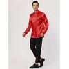 Lars Amadeus Men's Long Sleeves Button Down Prom Party Satin Dress Shirts - 4 of 4