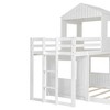 PAGED Metal Housebed Loft Bed Bunk Bed, Twin Size Bed Frame with Ladder and Guardrail for Kids, Teens, Ample Under-bed Space - 3 of 4