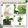 Aoibox Artificial Monstera Faux Plants Indoor for Living Room Home House Decor, Realistic Fake Plants Tall - 3 of 4