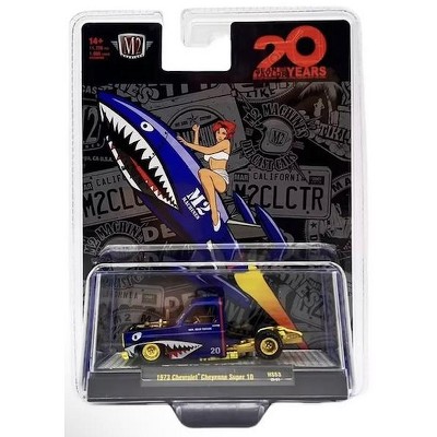 M2 Machines Chase 1973 Chevy Cheyenne Super 10 Squarebody Hobby Shark Mouth