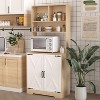 NicBex Farmhouse Wooden Sideboard Pantry Cabinet with Adjustable Storage &  Open Shelves,Coffee Bar Buffet Cabinet for Kitchen,Dining Room - 2 of 4