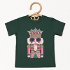 Pink and Teal Nutcracker Patchwork Print - Youth Short Sleeve Graphic T-Shirt and Toddler Short Sleeve Graphic T-Shirt - 2 of 4