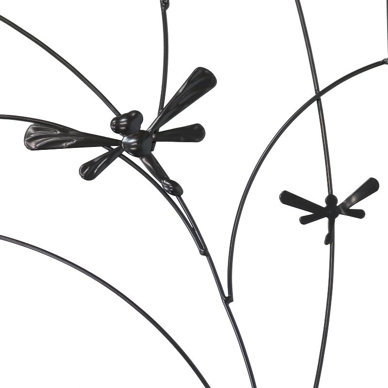 Sunnydaze Decorative Steel Metal Dragonfly Delight Design Garden Trellis - 55.75" H - Black - 2-Pack, 5 of 11