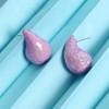 Women's Teardrop Hoop Earrings - Rose Pink - 2 of 4