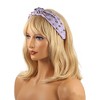Unique Bargains Women's Full of Diamonds Knotted Headband Purple 1 Pc - 2 of 4