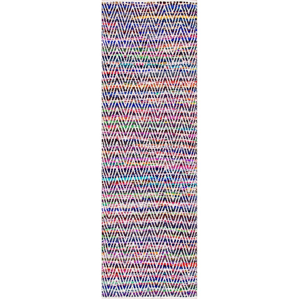  Runner Hand Woven Chevron Rochell Rug Indigo