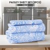 4 Piece Bed Sheets Printed Microfiber Sheet Set Ultra Soft, Easy Care Paisley Printed Sheets - Lux Decor Collection - 2 of 4