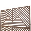 Grungis Matrix Metal Decorative Patio Screens,Freestanding Privacy Fence Panels in Triangular Stripes Pattern for Balcony Patio,76" H×48" W - 3 of 4