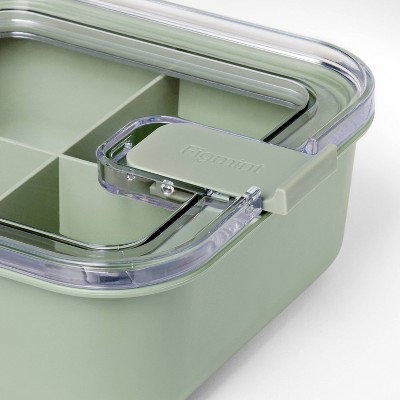 Square Bento Meal Prep Food Storage Container Sage - Figmint