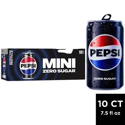 Pepsi Zero Sugar - 10pk/7.5 Fl Oz Mini Cans : Target