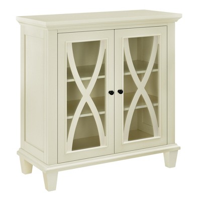 Ameriwood Home Ellington Glass Double Door Accent Cabinet with Shelves