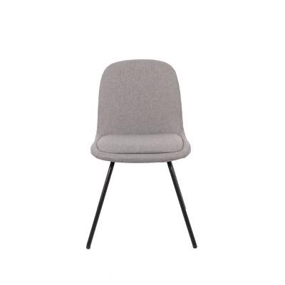 Modern Anywhere Chair with Metal Legs Charcoal Gray - WOVENBYRD