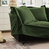 GDFStudio Cheryl 83.4" Slipcovered/Detachable Cover Chenille Wood Sofa with Four Pillows - 2 of 4