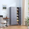 VYNXARIA 18-Door 72"H Metal Lockers with Lock for Employees, Storage Cabinet for Home, Gym, Office, School, Garage - Easy Assembly, Gray - 2 of 4