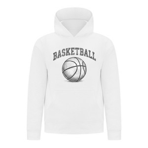Everyday Kids Basketball Pullover Hoodie – Classic Sketch Basketball Graphic Sweatshirt - 1 of 4