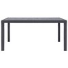 vidaXL Patio Table Garden Outdoor Porch Dining Table with Rattan Look Plastic - 2 of 4