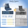 Aoodor Outdoor Deep Seat Chair Cushion Set, Olefin Fabric, Slipcover with Sponge Foam, (Set of 2 Seats, 2 Backs, 2 Lumbar Pillows) - 4 of 4