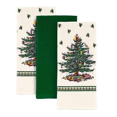 Spode® Christmas Tree 3-Piece Kitchen Towel Set