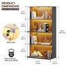 Fredees 66" Lockable Glass Display Cabinet with 3-Color LED Lights and Motion Sensor, 4-Tier Shelves, Ideal for Living Room or Game Room. - 2 of 4