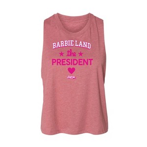 Women's Barbie Barbie Land President Graphic Racerback Tank - Heather Mauve - Medium - 1 of 2