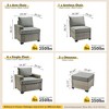 XIZZI All-Weather Rattan Furniture, Sectional Sets w/ Optional Solar Light-Up Coffee Table & Ottoman, Choose 6-9pc Configs in 8 Fade Resistant Colors - 3 of 4