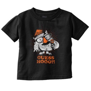 Tootsie Owl Halloween Guess Hoo Pun Toddler Baby Graphic T Shirt Brisco Brands - 1 of 4