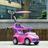 Qaba Push Car for Kids 1-3 Years, 3 in 1 Sliding Car, Foot to Floor Baby Push Car with Removable Handle, Music, Horn, Canopy, Safety Guardrail - 2 of 4