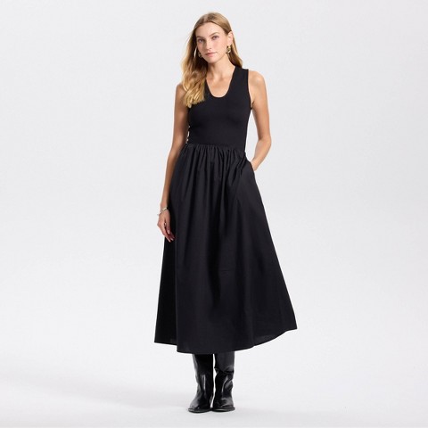Женские платья A New Day Women's Sleeveless Knit Midi A-Line Dress - A New Day™ Black M