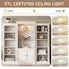 Farmhouse Display Cabinet Set with Adjustable LED Light for 78in Home Wall Storage-3irtyhousy - 3 of 4