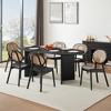 Racxily Walnut 78" Mid-Century Dining Table – Small Space-Friendly, 4-8 Seater with MDF Wood Top | 10-Min Assembly for Kitchen/Living/Office - 2 of 4