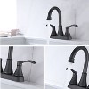 Kumasinova 4" Centerset RV Bathroom Sink Faucet with 2 Handles,Matte Black Waterfall Spout Vanity Basin Faucet,2.5 GPM - 4 of 4