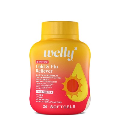Welly Daytime Cold & Flu Reliever Softgels - 26ct