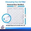 Filter King 14x36x2 Air Filter | 6-PACK | MERV 8 HVAC Pleated A/C Furnace Filters | MADE IN USA | Actual Size: 13.5 x 35.5 x 1.75" - 2 of 4