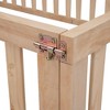 CAVINAS Twin Size Bed Frame, Wood Daybed Frame with Fence and Door, Floor Bed for Kids, Teens, Girls, Boys, Floor Platform Bed - 3 of 4