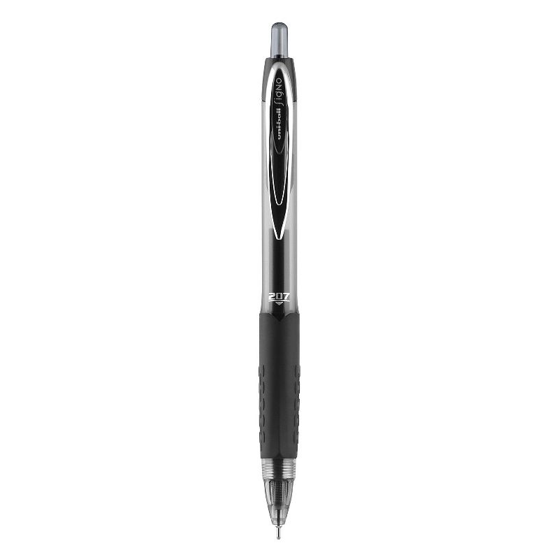 uni-ball uniball 207 Needle Retractable Gel Pens Medium Point 0.7mm Black Ink Dozen (1736097), 3 of 10