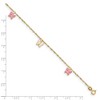 Black Bow Jewelry 14k Yellow Gold and Enameled Butterfly Adjustable Anklet, 10 Inch - 3 of 4
