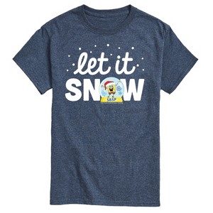 Men's - SpongeBob SquarePants - Let It Snow Christmas Short Sleeve Graphic T-Shirt - 1 of 4