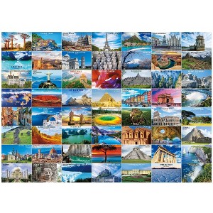 BenBen Jigsaw Puzzles 1000 Pieces for Adults Ages12+, Famous World Scenic Landmarks, 26.62"x19.25" - 1 of 4