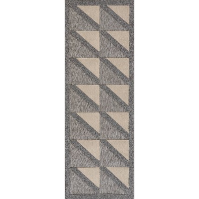 Momeni Calisto Geometric Machine Loomed Indoor/Outdoor Rug Gray
