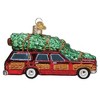 Old World Christmas 2.5 Inch Station Wagon With Tree Wood Look Trim Ornament Tree Ornaments - 3 of 3