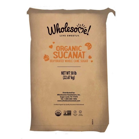 Wholesome Organic Sucanat Dehydrated Whole Cane Sugar - 50 lb - image 1 of 4