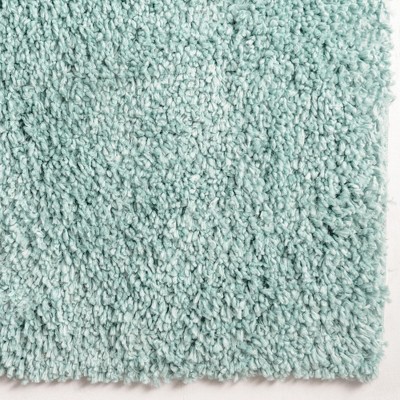 Alpine Aqua Braided 6'x9' Rectangular Shag Area Rug
