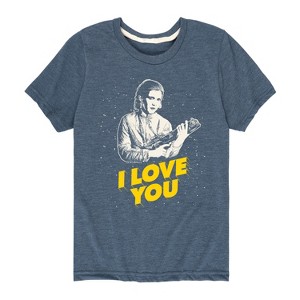 Boys' - Star Wars - Valentine Princess Leia I Love You Short Sleeve Graphic T-Shirt - 1 of 4